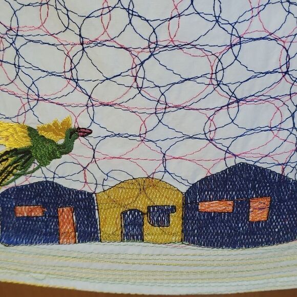 Blouse by TOO TANG, Size medium. Beautiful enbroidery. 3/4 sleeves. Artsy - Picture 7 of 12